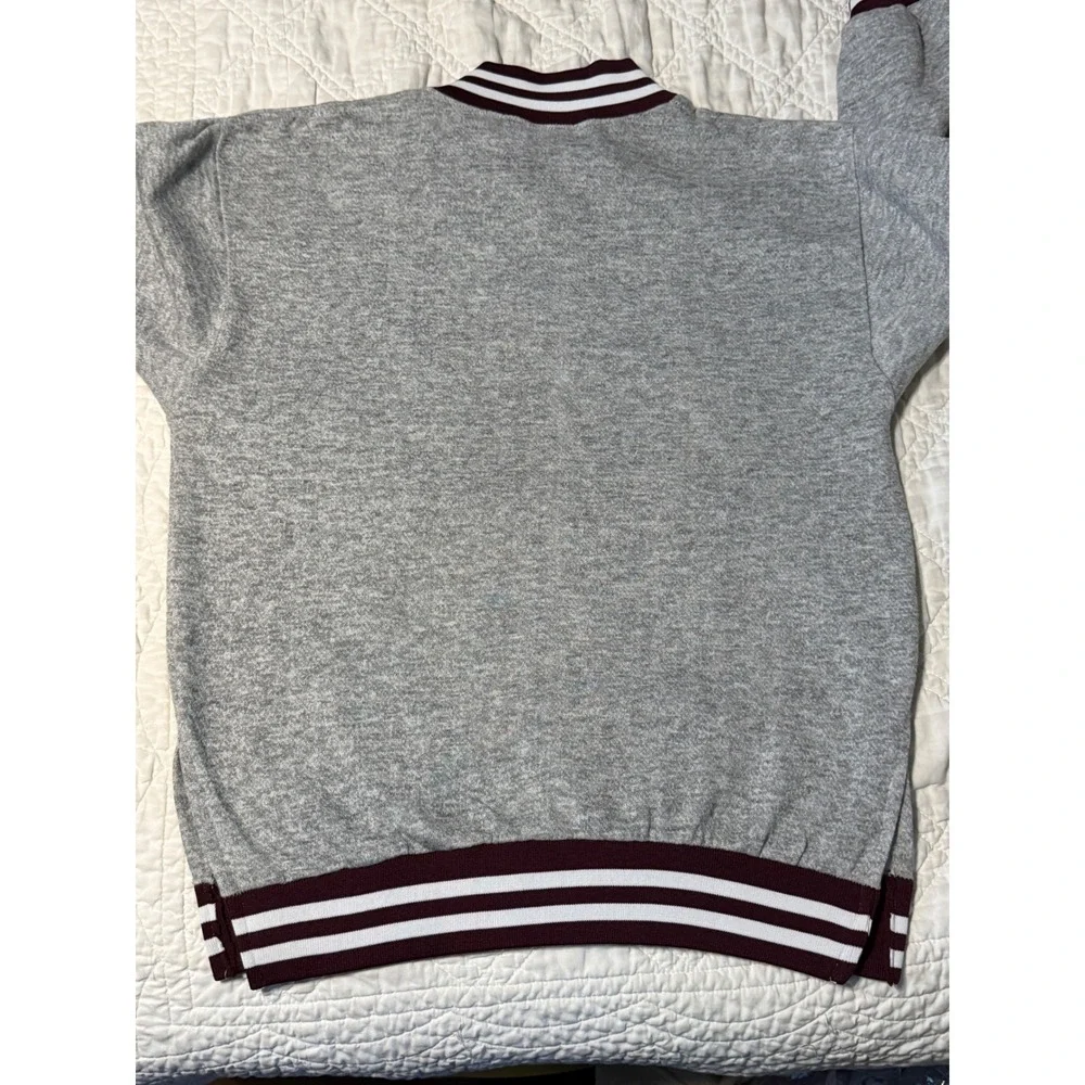 Paramount Texas A&M Sweatshirt Mens L Gray Vintage 90s V-Neck Pullover